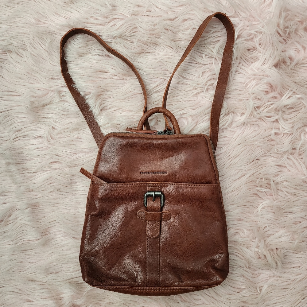 Brown Leather Backpack